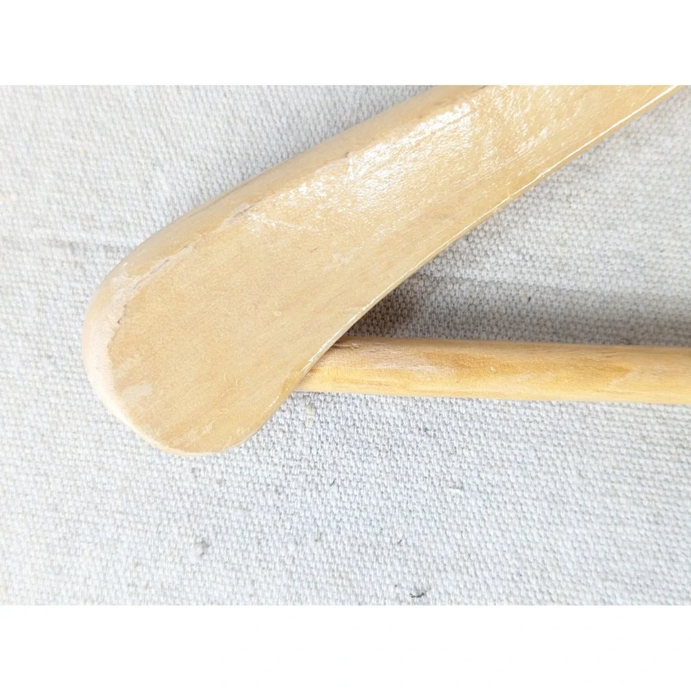 Vintage Emperor Hotel Taipei Wooden Clothes Hanger with EH Crown Logo Detail